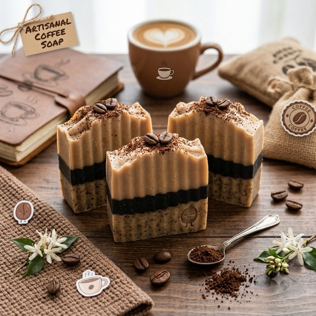 artisanal coffee handmade soap